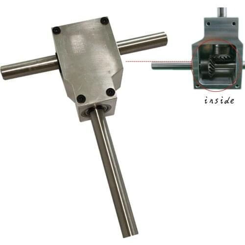 1:1 90° Reversing angle device Spiral bevel gearbox Reducer assembly Small reducer assembly Dual-shaft 8MM/10MM