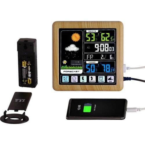 Intelligent Wireless Digital Clock Weather Station Display Alarm Calendar Clock Function Thermometer Temperature Humidity Meter