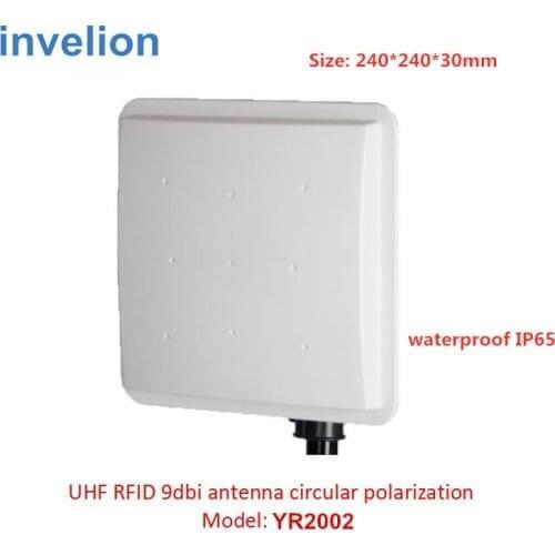Cheap price uhf long distance outdoor rfid antenna 9dbi circular IP65 with N female connector 240*240*30mm