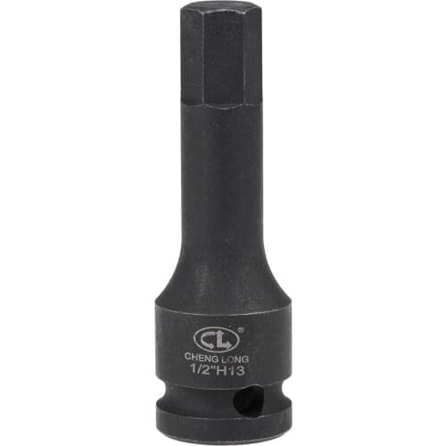Uxcell 1/2-Inch Drive x 13mm Impact Hex Bit Socket, Metric 3" Length, Cr-Mo