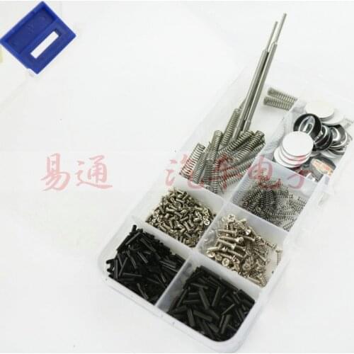 AZGIANT Car remote control screw spring shaft dismantle pin nail standard lock core spring Flip key screw +Spring shaft+LOGO+Pin