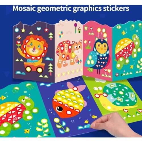 Xibao mosaic diy sticker puzzle geometric figure paste painting kindergarten childrens house handmade material boxed