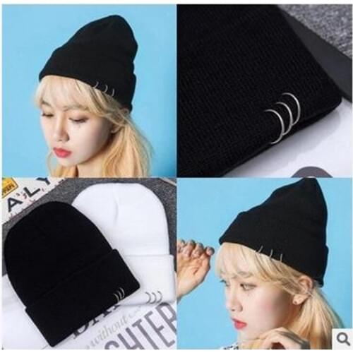 2020 New Fashion Autumn/winter Day Harajuku Personality Hip-hop Hoop Needle Wool Hat Women and Men