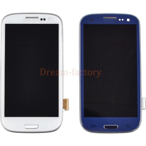 10pcs DHL i9300 Display For SAMSUNG Galaxy S3 Display Screen with Frame Replacement