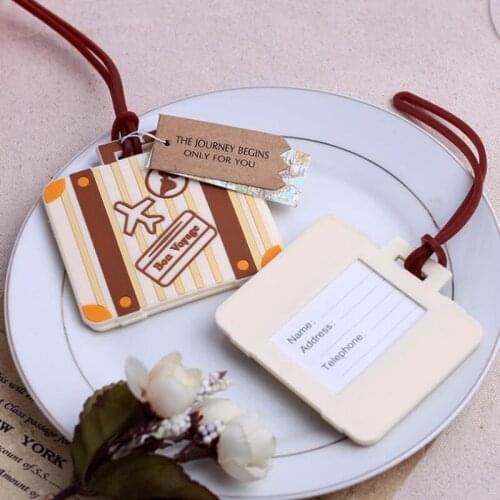 100PCS/LOT Bon Voyage airplane Luggage Tag wedding baby shower party Favor guest gifts lin4531