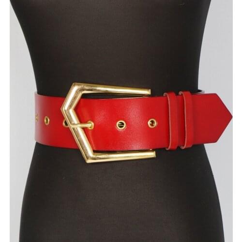 2021 New designer ladies luxury leather belt irregular metal buckle wide belt high quality fashion luxury sexy ladies belt