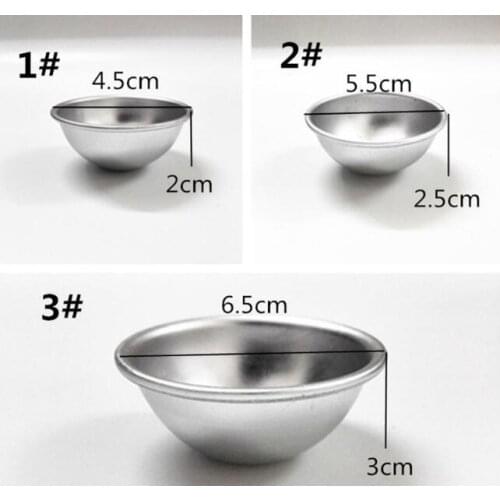 3 Sizes S M L DIY Fashion 3D Aluminum Alloy Ball Sphere Bath Bomb Mold Cake Pan Tin Baking Pastry Mould