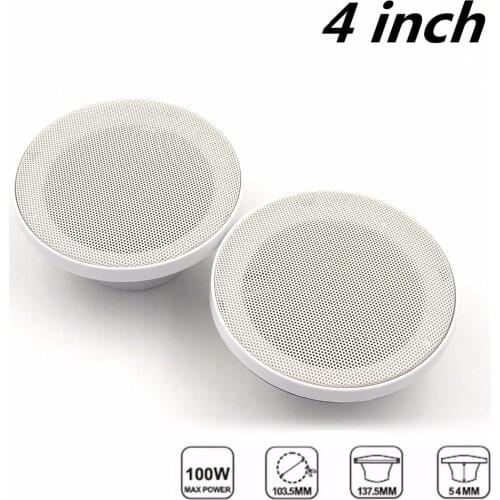 4" inch 160W 2 Way Waterproof Marine Boat Speakers Use for ATV Motorcycle / Yacht / Sauna Room / SPA / Boat