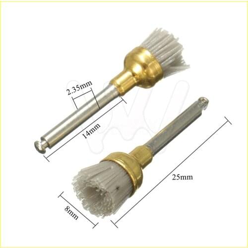 50pcs Alumina Bowl Latch Flat Type Dental Polishing Polisher Brush Prophy