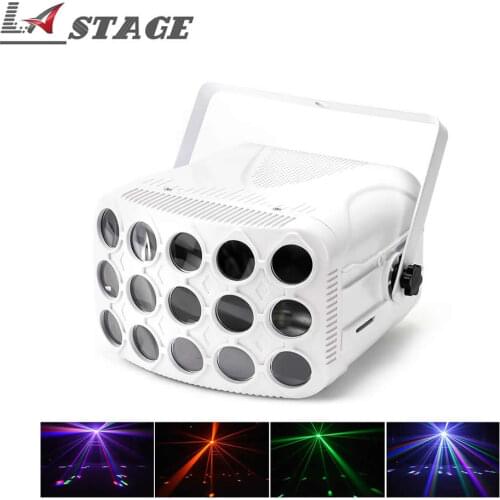Free Shipping 2x24w 8in1 Color Mixing DMX Led Disco Beam Light Butterfly Party Lights Professional Beam Stage Lighting Holiday