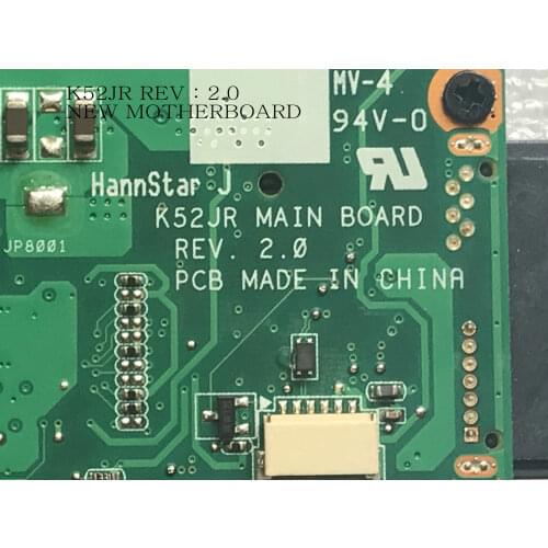FAST SHIPPING. BRAND NEW. K52JR MAIN BOARD FOR ASUS K52JR LAPTOP MOTHERBOARD. K52JR REV : 2.0 (WITH GPU)