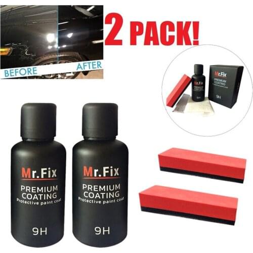CARPRIE 2pcs 50ML Mr Fix 9H Car Oxidation Liquid Ceramic Coat Super Hydrophobic Glass Coating Set Polishing Coat Car Care a30
