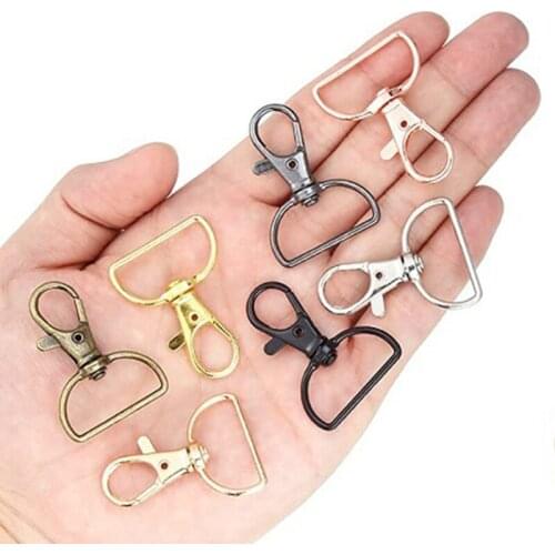 D Rings Lobster Claw Clasp 35 Pieces Swivel Keychain Pendant Push Gate Snap Hook Durable Alloy Jewelry Craft for Jeans