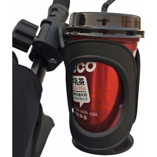 Baby Stroller Cup Bottle Holder 360 Degrees Rotation Antislip Cup Drink Holder for Baby Stroller/Pushchair Black Accessories