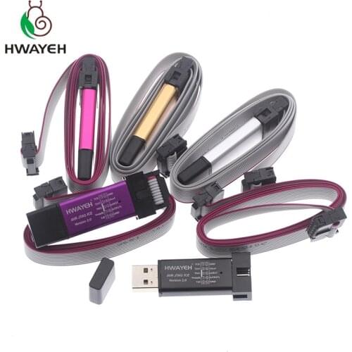 AVR JTAG ICE USB Download Programmer Emulator(Aluminum Shell+Over-Current Protection+Wide Voltage+Buffer Chip+Cable)