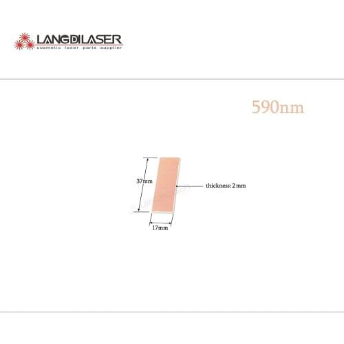 IPL 590nm filter , size : 37*17*2mm , optic filter for vascular lesions (Telangiectasis) removal