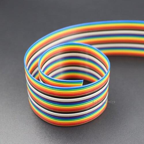 Hellotronics 5 Meters/Lot Premium Standard 1.27mm Pitch 26 Pins Flat Rainbow Ribbon Cable Wires