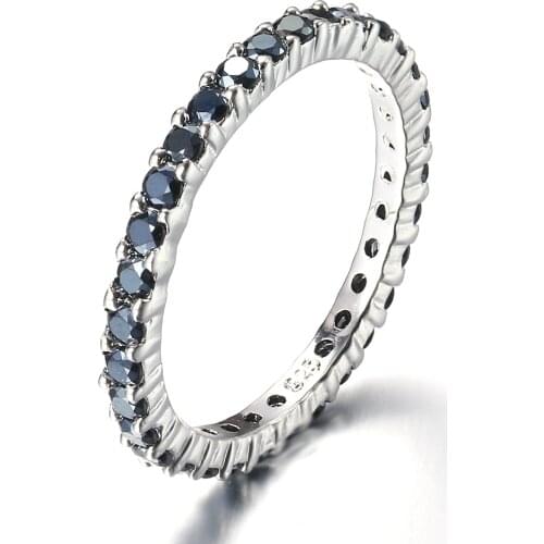 Hermosa Big Promotion Wedding Round BLACK ONYX Hermosa New Jewelry Party Rings For Women Size 8