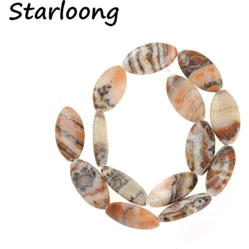 Marquise Shape Natural Geode Red Agates Gem Stone Stripe Slice Slab Loose Strand Spacer Beads Chips For Jewelry Making Necklace