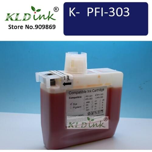 KLDINK - PFI-303Y Yellow Ink Cartridge ( 2961B001 Ink) - compatible with imagePROGRAF IPF810 Printer