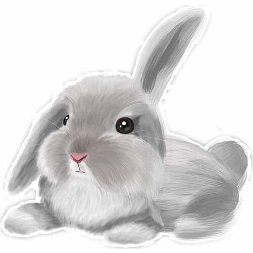 Creative Car Sticker Beautiful Animal Rabbit Decal Window Vinyl Reflective Cover Scratches Waterproof Protector Decal PVC15*14cm