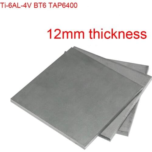 12mm 100x100mm Grade 5 gr5 titanium Ti-6AL-4V plate titanium alloy sheet BT6 TAP6400 Special for ultrasonic medical treatment