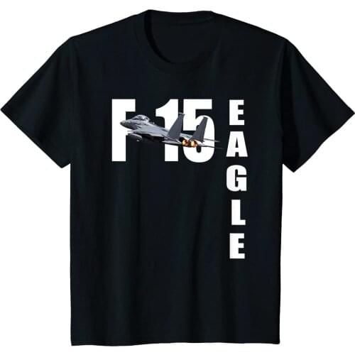 Fashion US Air Force F-15 Eagle Strike Fighter Jet Plane T-Shirt. Summer Cotton Short Sleeve O-Neck Mens T Shirt New S-3XL
