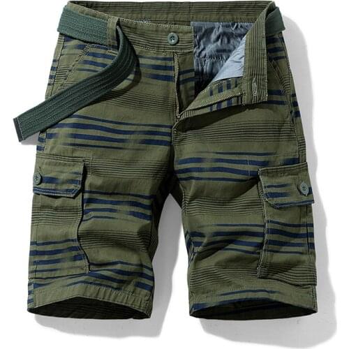 Summer 2021 Mens Loose Multi-Pocket Breeches Shorts Mens Pure Cotton Street Fashion Harajuku Men Tactical Shorts Size 27-36