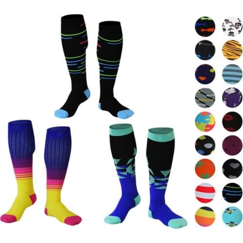 New Arrival 1Pairs Cycling Sport Long Socks For Men Set Good Quality Cotton Football Basketball Compression Sock