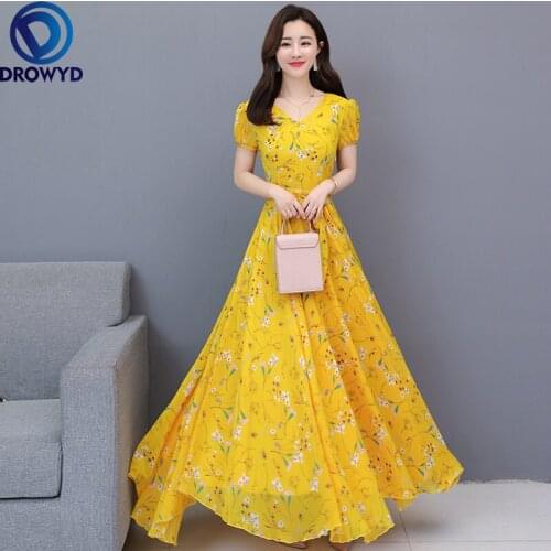 Bodycon Women Dress Summer 2021 New Chiffon Casual Long Dresses for Women Korean Fashion Boho Clothing for Holiday Beach Dresses