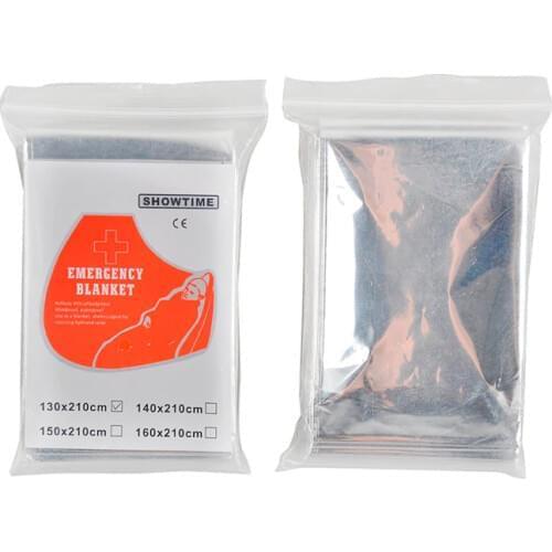 Outdoor Life-saving space blanket Military Emergency Blankets wilderness survival kit Insulation Curtain Blanket Silver 130*210