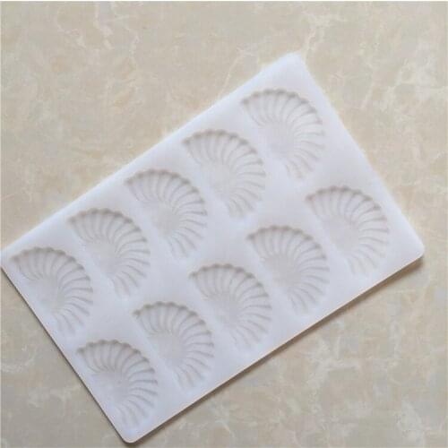 10-Fan Sharp Silicone Mould Chocolate Cake Border Silicone Mold Baking Accessories Fondant Molds Cake Decorating Tools