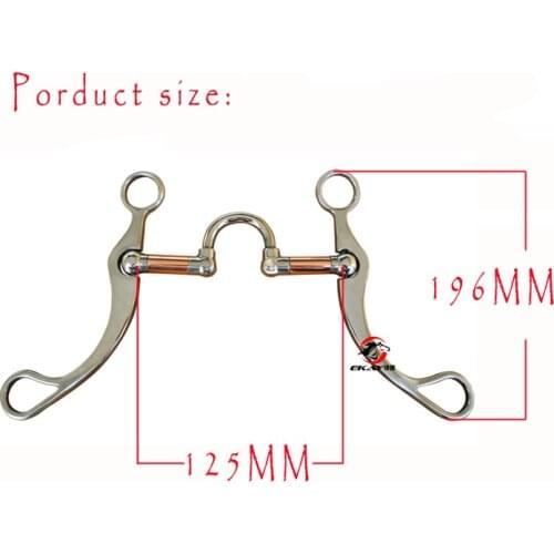Equestrian supplies stainless steel western horse mouth bit horse mouth set copper pipe western horse chew