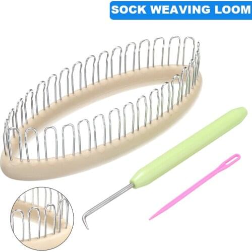 3pcs Sock Weaving Knitting Loom Craft Tools Set Household Knitting Accessories Hat Sleeve Weaver Needle Crochet Pin