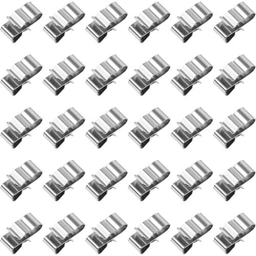 50 Pcs Stainless Wire Rope Clips Solar Power Cable Clips Trailer Frame Wire Clip Solar Photovoltaic Cable Clamp Cable Clamp