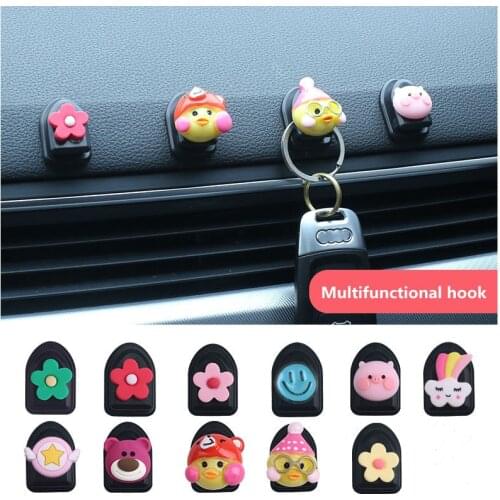 Car with hook paste front creative practical cartoon cute car multifunctional seat back small hook