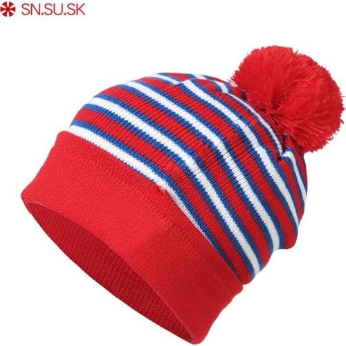 Children Autumn Winter Hats For girl & boy SN.SU.SK Knitted Beanie Caps Double-deck Warm Hip Hop Ski Skull kids Beanies