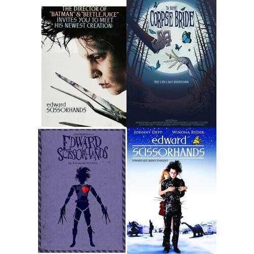 Edward Scissorhands Poster Clear Image Wall Stickers Home Decoration Good Quality Prints White Coated Paper