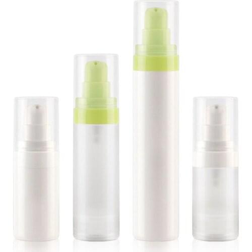 20pcs 15/30/50ml Airless Pump Bottle, Disposable Travel Lotion Container, Plastic Cosmetic Dispenser