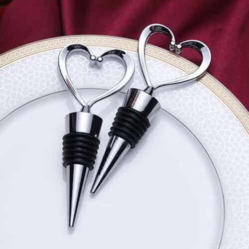 Heart Shaped Wine Preservation Stopper Love Design Heart Shape Wine Bottle Stopper Vacuum Food Grade Silicone Mater Wine Kit