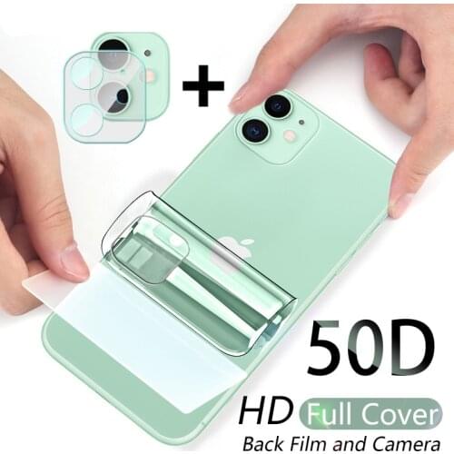 Hydrogel Film For Apple iPhone 12 Pro Max mini XR XS X Screen Protector Back Film For 11 7 8 Plus SE 2020 Camera Len Not Glass