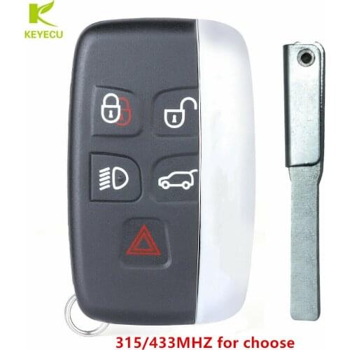 KEYECU Smart Remote Key fob 5Button 315/433MHZ for Land Rover Discovery 4 Sport Evoque Vogue For Range Rover for Jaguar XJ Xe XF