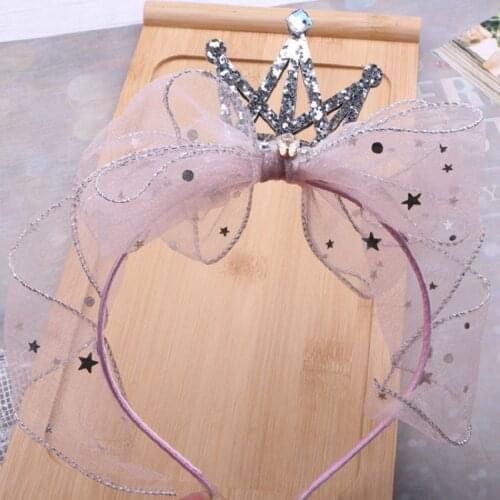 Cute Little Princess Crown Headdress Girls Hairpin Headband Magic Wand Accessories Headband Veil Childrens Hair Accessories