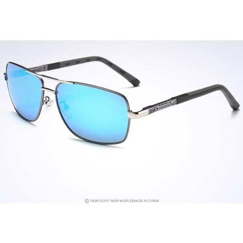 AL-MG Double Bridge Cool Men Frame Sun Glasses Polarized Mirror Sunglasses Custom Made Myopia Minus Prescription Lens -1 To-6