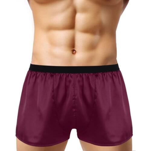 Swimsuit Shorts Male boxer panties four angle shorts u bags Men Lightweight Shiny Boxer Shorts Panties Lounge Sports Short Pants
