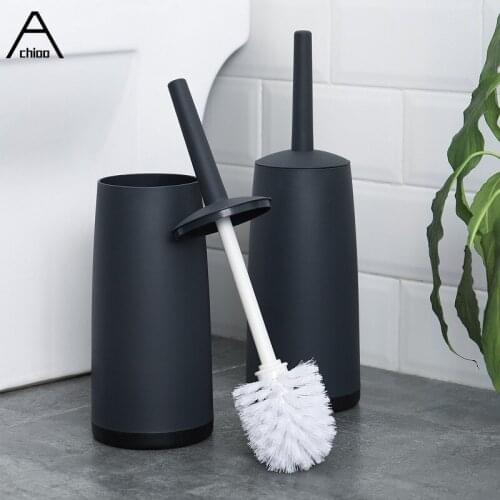 Black Toilet Brush Set Modern Bathroom Cleaning Brush Floor Stand Corner Clean Tool with Holder Bathroom WC Accessories
