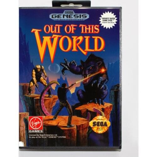 Out of this World with Retail Box 16bit MD Game Card For Sega Mega Drive/ Genesis