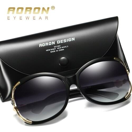 AORON Women Brand Polarized Sunglasses Luxury Denigner Diamond Oversize Glasses Girls Gradient Color Goggle Fashion Eyewear