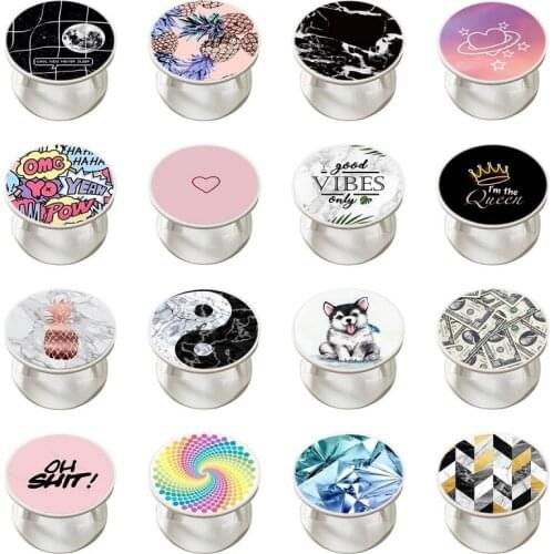 Fashion Pretty Expanding Phone Stand Grip Finger Ring Support Anti-Fall Round Foldable Mobile Phone Holder for All Smart