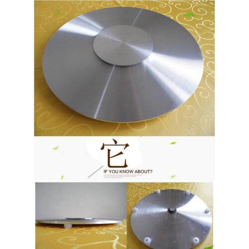 HQ IL02 Aluminium Alloy Lazy Susan Turntable Base for Glass Table Swivel with Smooth Needle Roller Bearing
